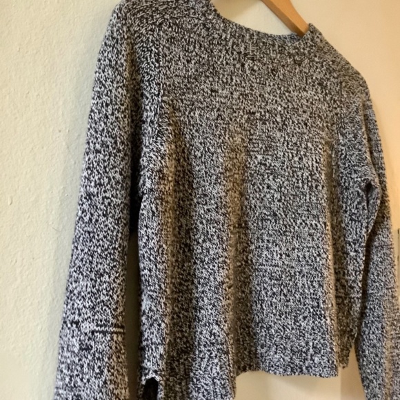 Heathered Grey Knit Sweater, Slightly Cropped - Picture 3 of 5